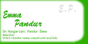 emma pandur business card